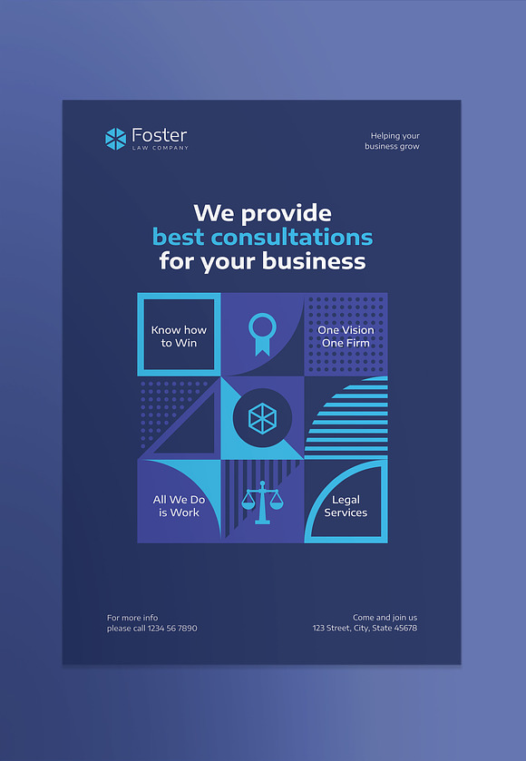 Law Company Poster in Flyer Templates - product preview 1