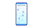 GPS navigation app interface