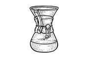 Chemex Coffeemaker sketch engraving