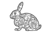 Mechanical Hare rabbit animal sketch