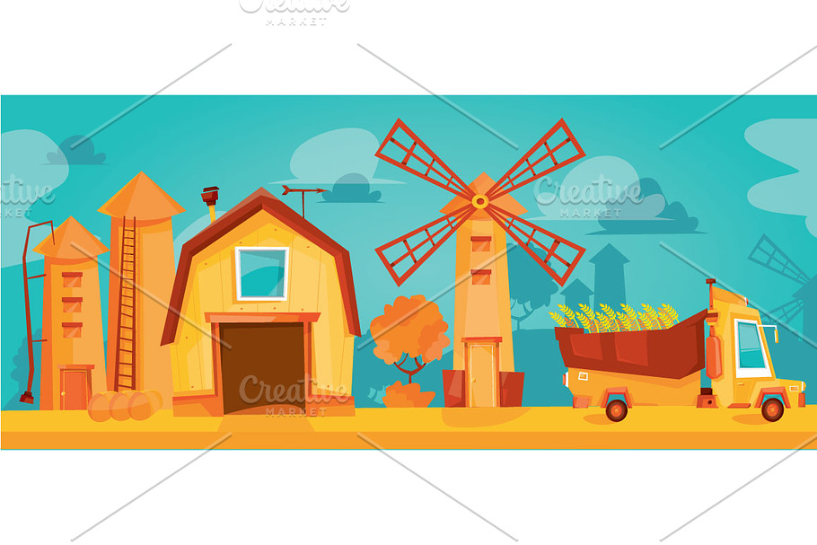 Warehouse, Farm house in Illustrations - product preview 8