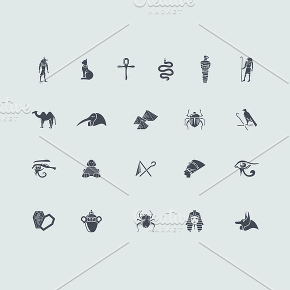 21 Egypt icons in Graphics - product preview 1
