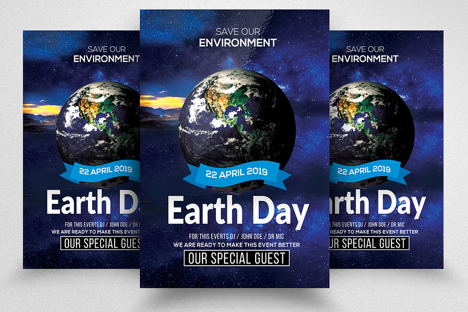 Happy Earth Day Psd Flyer Templates in Invitation Templates - product preview 8
