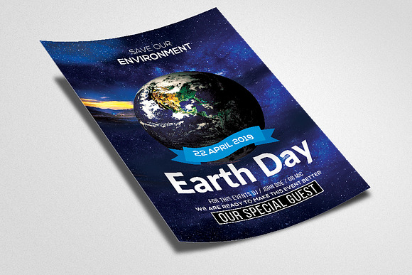Happy Earth Day Psd Flyer Templates in Invitation Templates - product preview 1