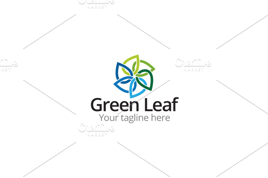 Green Eco Leaf Logo in Logo Templates - product preview 8