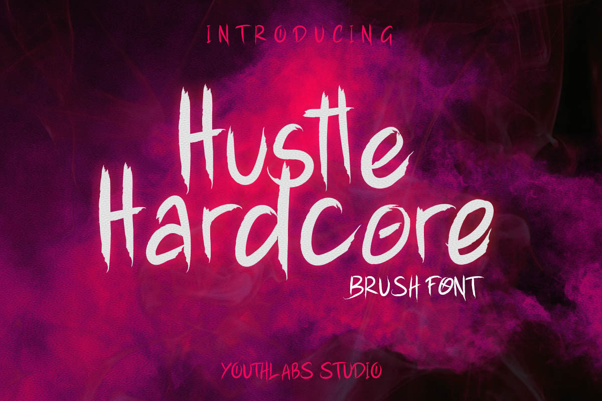 Hustle Hardcore - Brush Font in Display Fonts - product preview 8