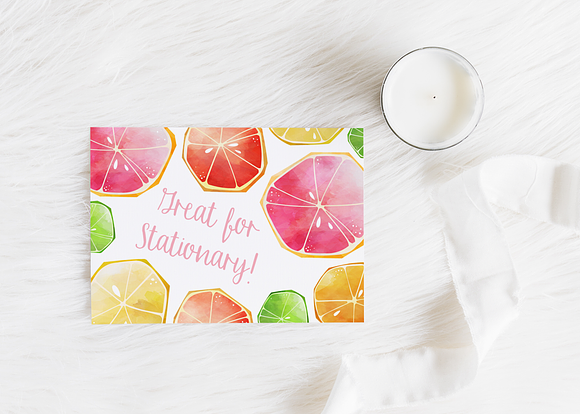 Watercolor Citrus Slices Clipart in Illustrations - product preview 2