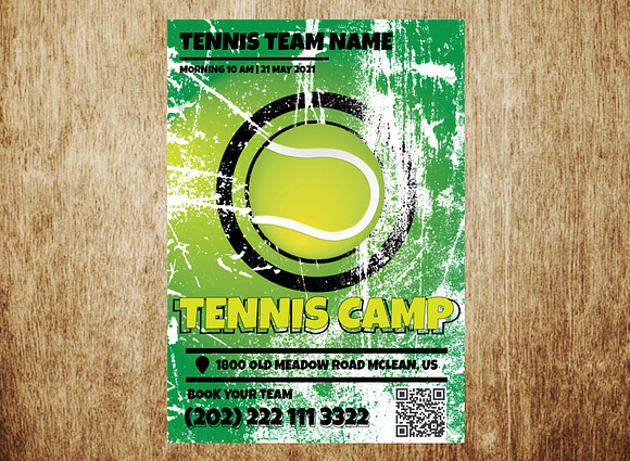 Tennis Camp Team Flyer in Flyer Templates - product preview 2