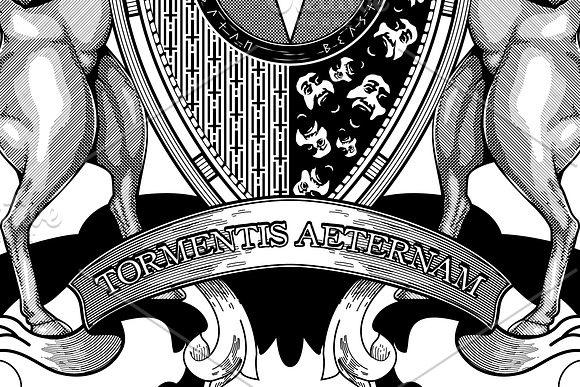 Coat of Arms Crest of Hell, Devil in Illustrations - product preview 2