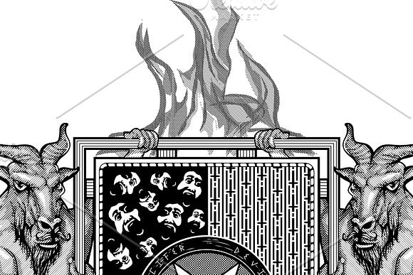 Coat of Arms Crest of Hell, Devil in Illustrations - product preview 3