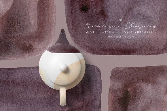 Watercolor Backgrounds Modern Shapes in Objects - product preview 3