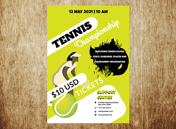 Tennis Championship Flyer in Flyer Templates - product preview 2