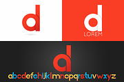 Letter D logo vector icon