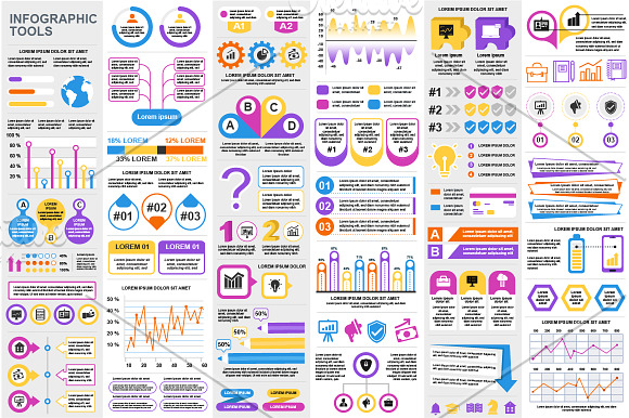 Infographic Elements Mega Bundle in Presentation Templates - product preview 4