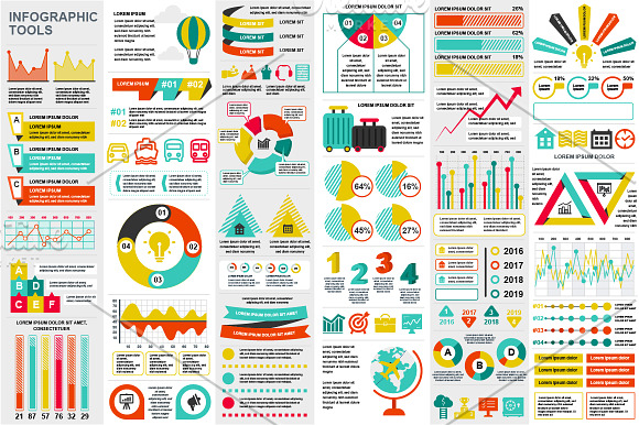 Infographic Elements Mega Bundle in Presentation Templates - product preview 16