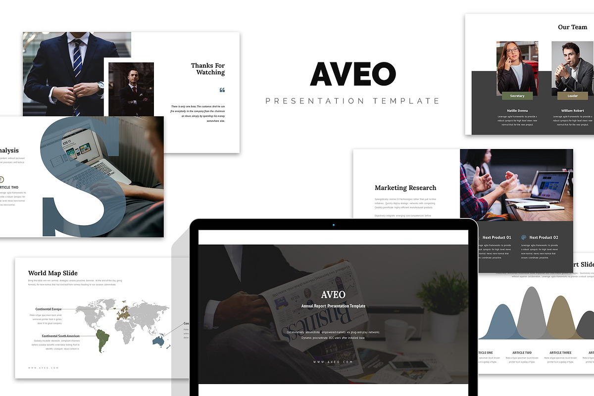 Aveo : Marketing Report Powerpoint in PowerPoint Templates - product preview 8