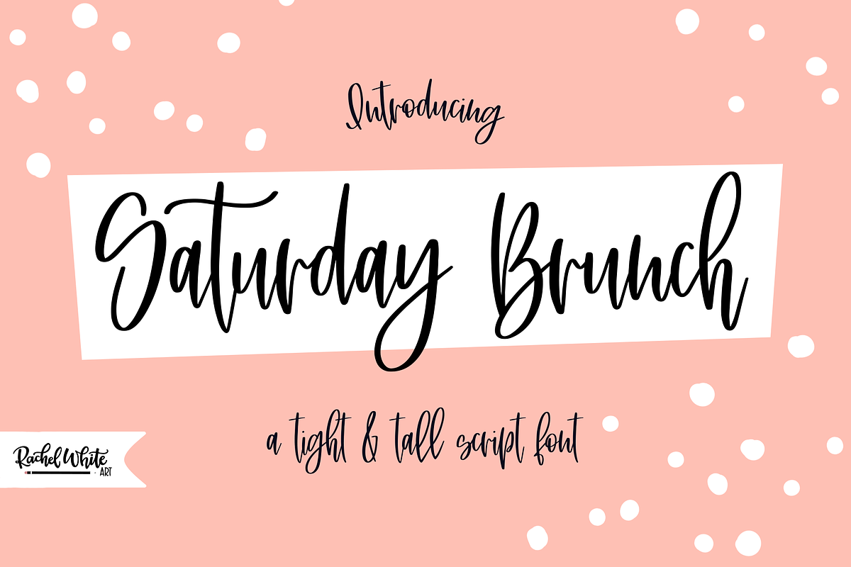 Saturday Brunch, a tight tall script in Script Fonts - product preview 8