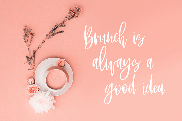 Saturday Brunch, a tight tall script in Script Fonts - product preview 4
