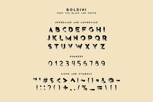 Boldini. SVG font family in Symbol Fonts - product preview 5