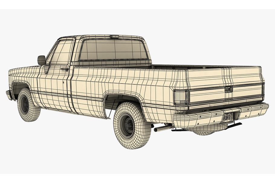 GENERIC PICKUP TRUCK 1 in Vehicles - product preview 12