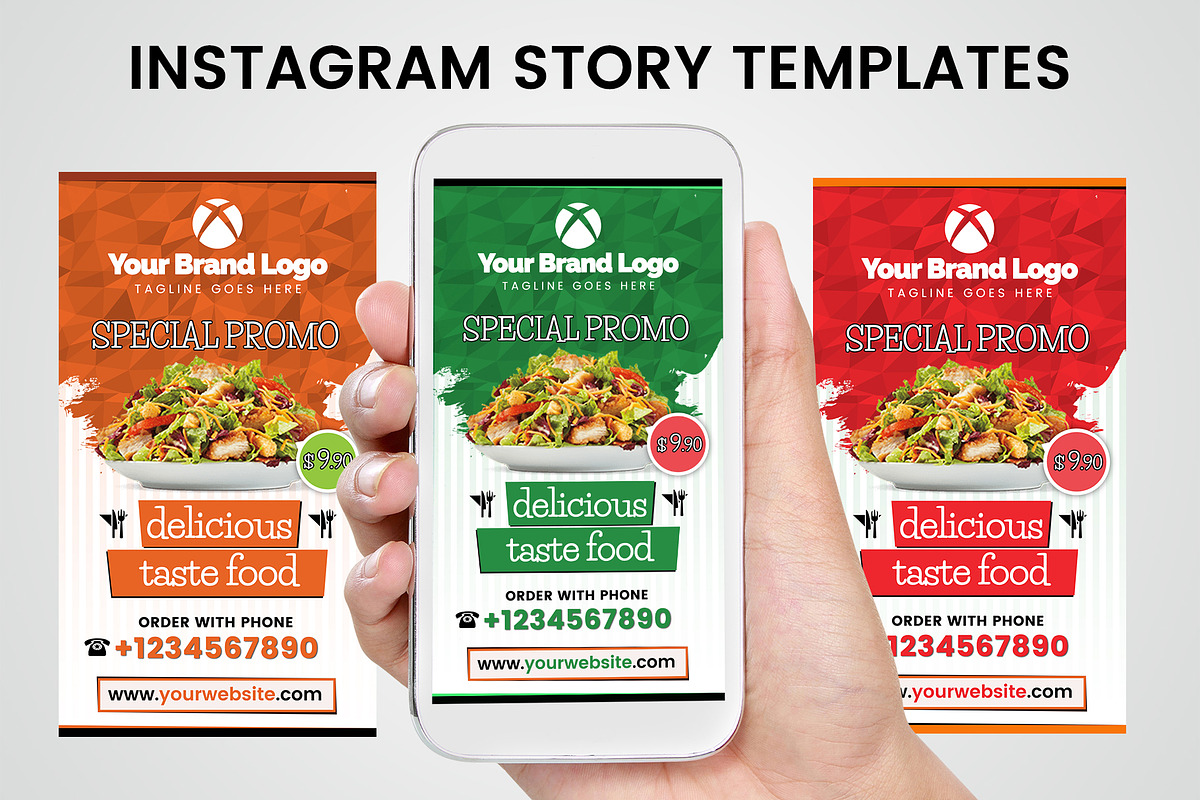 INSTAGRAM STORY TEMPLATES 3 COLORS in Instagram Templates - product preview 8