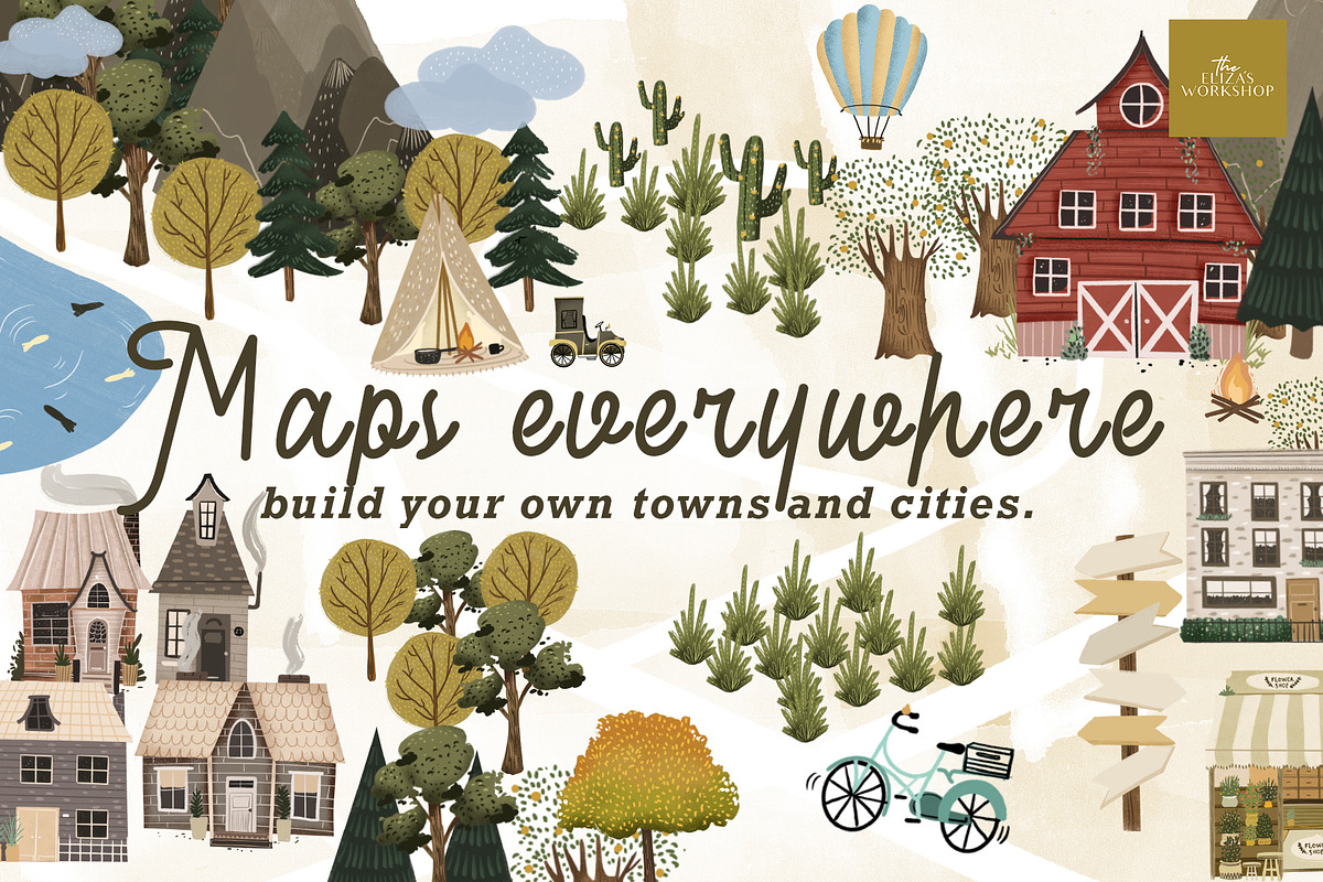 Maps Everywhere map creator in Illustrations - product preview 8