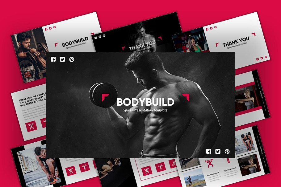 Bodybuild - Fitness, Gym Powerpoint in PowerPoint Templates - product preview 8