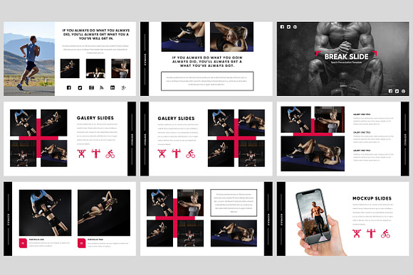 Bodybuild - Fitness, Gym Powerpoint in PowerPoint Templates - product preview 2