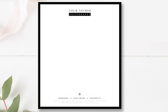 Letterhead Template with Card in Stationery Templates - product preview 1