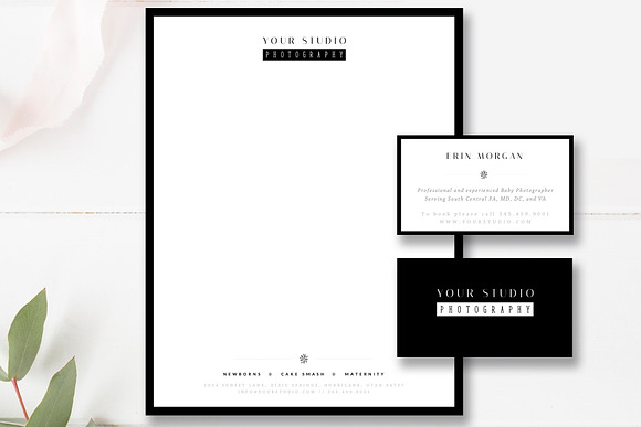 Letterhead Template with Card in Stationery Templates - product preview 2