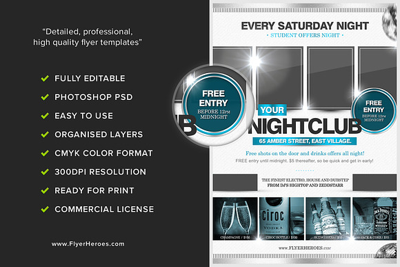 Every Saturday Night Flyer Template in Flyer Templates - product preview 1