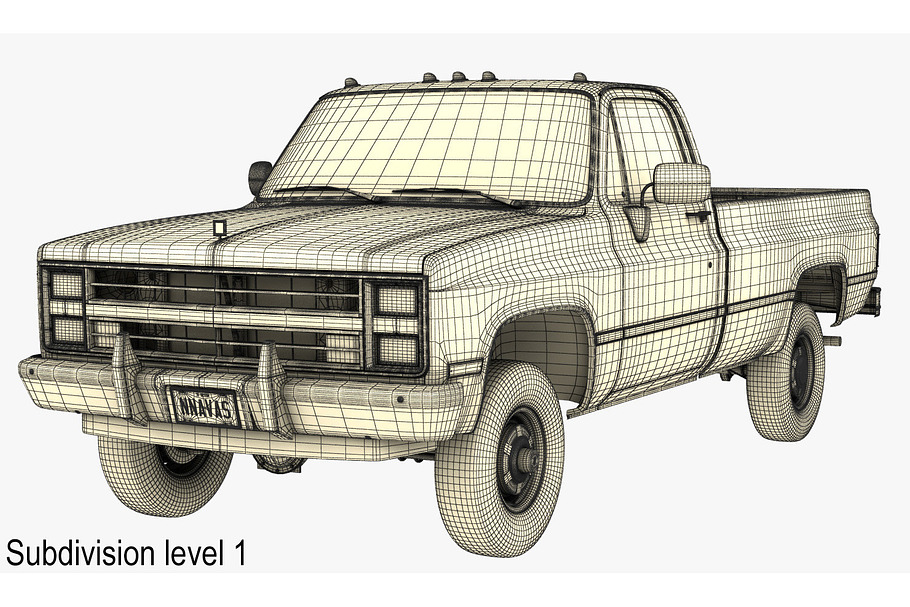 GENERIC 4WD PICKUP TRUCK 4 in Vehicles - product preview 15