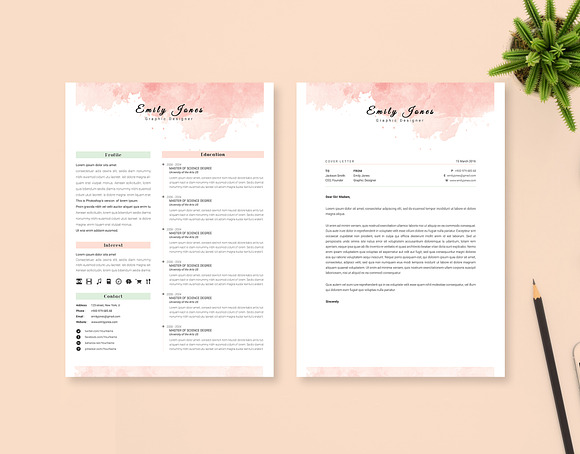 2 Page Resume & CoverLetter Template in Resume Templates - product preview 2