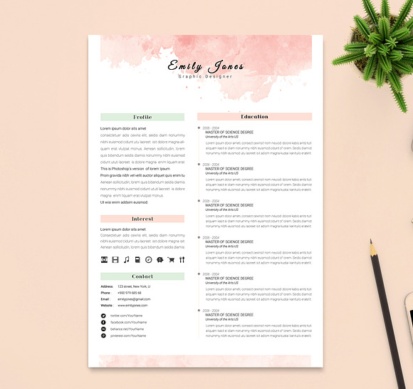 2 Page Resume & CoverLetter Template in Resume Templates - product preview 3