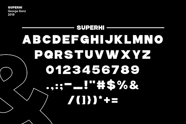 SuperHi Typeface