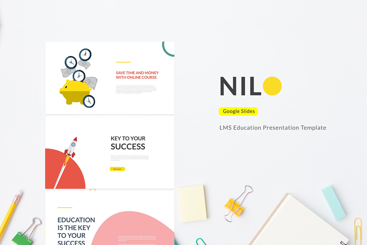Nilo - LMS Education Google Slides in Google Slides Templates - product preview 8