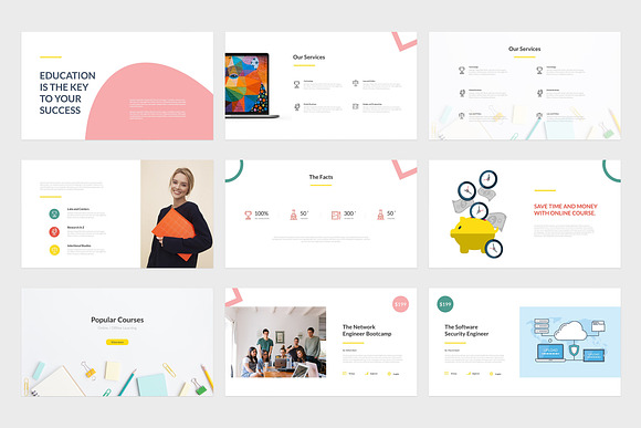 Nilo - LMS Education Google Slides in Google Slides Templates - product preview 2