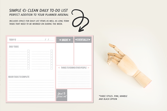 EDITABLE Daily To-Do List Page in Stationery Templates - product preview 1