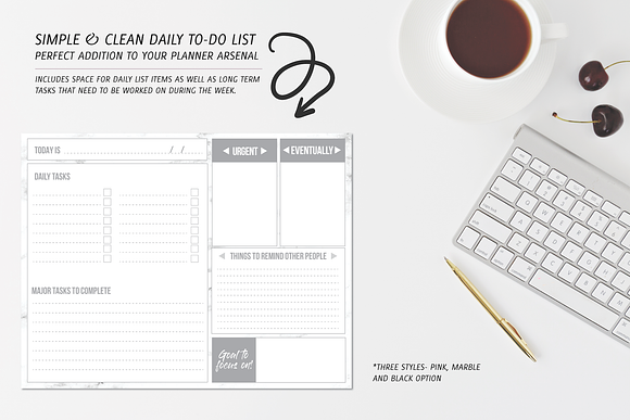 EDITABLE Daily To-Do List Page in Stationery Templates - product preview 2