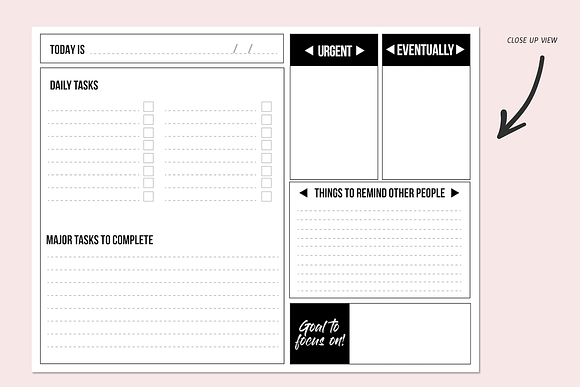 EDITABLE Daily To-Do List Page in Stationery Templates - product preview 3