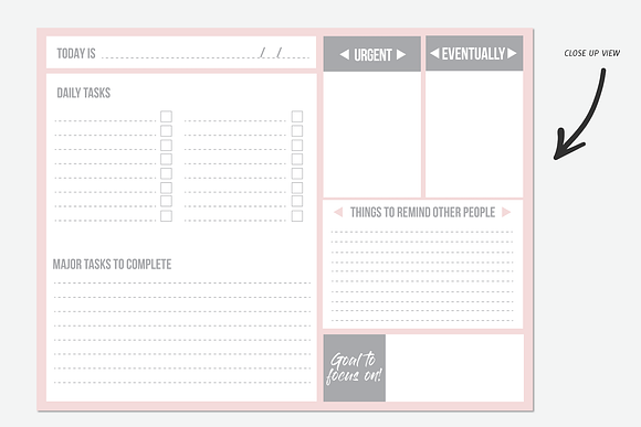 EDITABLE Daily To-Do List Page in Stationery Templates - product preview 4