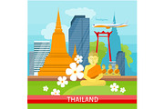 Thailand Travelling banner. Thai