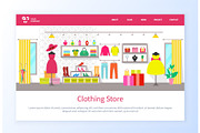 Clothing Store Shopping Center with