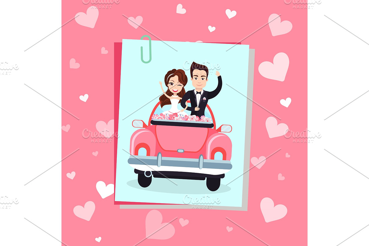 Valentine Holiday, Groom and Bride in Illustrations - product preview 8