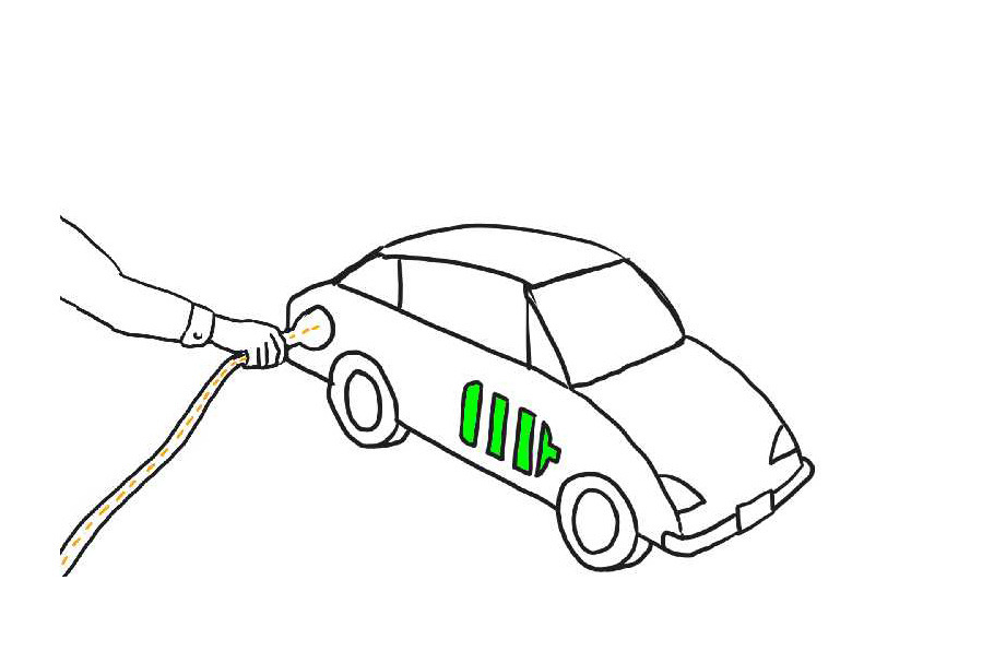 Animation Electric Vehicle Charging