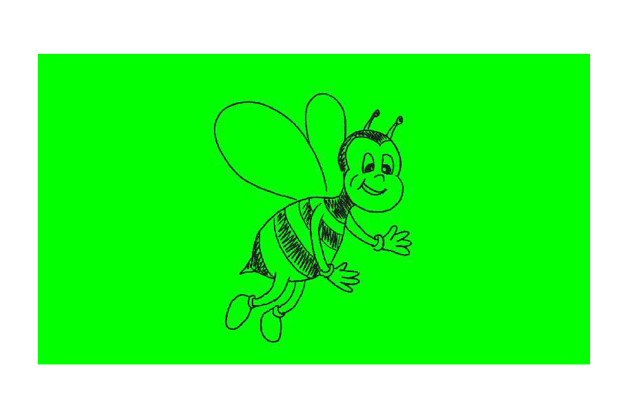 Animation Busy Bee Waving Flying
