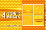 4 futuristic backgrounds - yellow