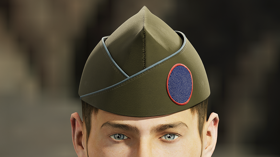 Garrison side cap with patch in Weapons - product preview 2