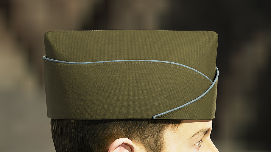 Garrison side cap with patch in Weapons - product preview 3