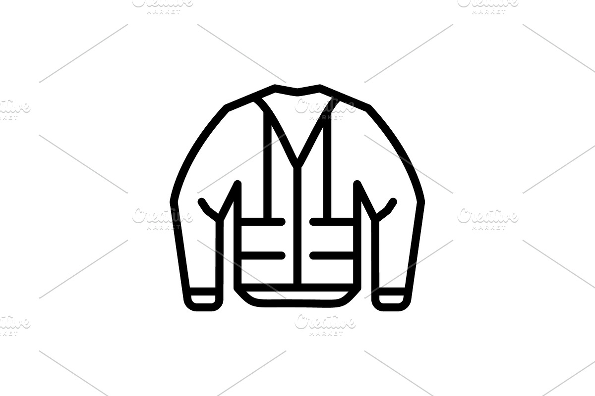 Construction jacket icon in Icons - product preview 8